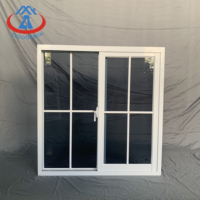 ZHTDOORS, rendimiento de alto costo, materiales de aluminio a prueba de huracanes, sistema automático de ventana deslizante de plexiglás con rejilla