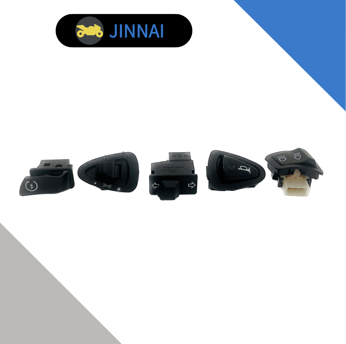 JINNAI старт Стоп сигнал поворота сигнал заднего фонаря противотуманная фара нажмите нажимной переключатель мотоцикла