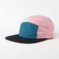 Gorra Deportiva Plegable de 5 Paneles con Logotipo Personalizado al por Mayor, Negra, de Secado Rápido, Ultraligera, con Visera Suave y Transpirable para Marcas