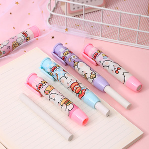 Venta al por mayor <span class=keywords><strong>cosas</strong></span> de la escuela papelería <span class=keywords><strong>Kawaii</strong></span> Push-pull diseño creativo lindo conejo portátil lápiz goma borrador pluma para niños - Product Image 5