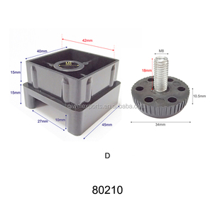 Có thể điều chỉnh san lấp mặt bằng <span class=keywords><strong>feet</strong></span> với ống vuông chèn vít Ống chèn 80210 - Product Image 1