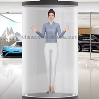 Vitrine cylindrique holographique 3D grandeur nature avec interaction IA – Présentoir publicitaire Holo Tube
