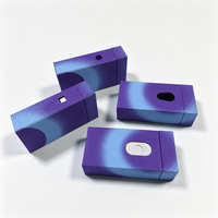Boîte d'emballage à verrouillage enfant en forme de bande longue, 3-en-1, avec bouton-poussoir en silicone et insert en EVA écologique, impression de logo personnalisée