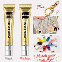 Aceite Labial Vegano de Marca Privada con Cadena Decorativa, Hidratante de Larga Duración, 30 Colores, Brillo Labial Personalizado
