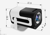 Mini projecteur LCD portable JY320 280ANSI 720P Max 4K Wi-Fi6 BT5.0 avec haut-parleur HiFi intégré pour systèmes de cinéma maison
