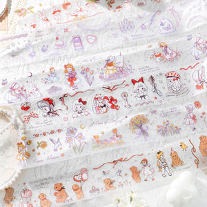 1 rollo de cinta PET Capture the Dream Fairy Tale Series of Fairy Tale Landscape Glitter Sand Handbook Material decorativo Loop - Product Image 1