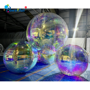 Magnifiques ballons décoratifs arc-en-ciel, grandes sphères brillantes en perles miroir, ballons irisés pour décoration de plafond - Product Image 6