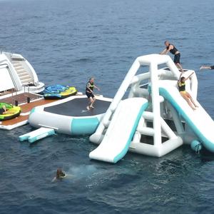 Tour de parc aquatique gonflable géant avec toboggan d'escalade et blob de saut - Product Image 6