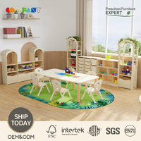 Meubles de maternelle modernes en bois COMPANY : Centre de blocs de construction et rangement pour salles de classe STEM et garderies