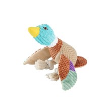 Jouet en peluche durable et interactif personnalisé pour petit chiot de taille moyenne avec perroquet en peluche grinçant avec jambe en corde Jouets à mâcher pour chien