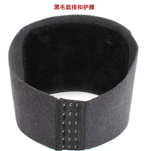 Ceinture de soutien lombaire tricotée douce et chaude pour l'automne/hiver avec crochets réglables et polaire dorée d'épaisseur moyenne - Product Image 3