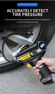 <span class=keywords><strong>Compresseur</strong></span> d'air de pompe à air portable pour pneu de vélo de voiture gonfleur 12V avec écran - Product Image 6