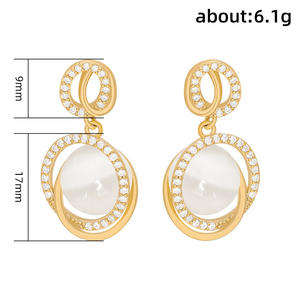 Orecchini Pendenti in Palladio e Oro 18K con Cristalli, Gioielli Geometrici di Lusso per Donna - Product Image 4