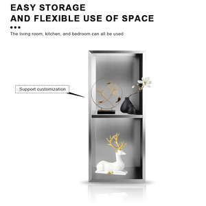 رفوف مصقولة حديثة موفرة للمساحة غير مرئية من قطعة واحدة لتخزين الكتب في الحمام - Product Image 6