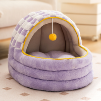 Lit en peluche long super doux pour animaux de compagnie, chenil de luxe lavable pour chiens et chats, lit chenil pour sommeil profond