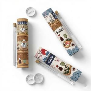 Push Pop Sushi Paper Tube Packaging Pop up Sushi <b>Container</b> for Sushi Roll Takeaway - Product Image 3