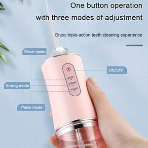 Portable Cordless USB Rechargeable Dental <b>Water</b> <b>Flosser</b> Home Use Electric Cleaner 3 Modes Plastic Battery Powered Oral Irrigator - Product Image 4