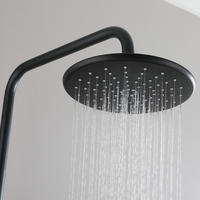 Colonne de douche grise en laiton de qualité supérieure avec mitigeur, finition chromée, 4 fonctions, ensemble de salle de bain avec jets de massage