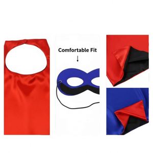 Capa de Satén con Logotipo Personalizado para Adolescentes y Niños, Capa con Máscara para Mujeres, Regalos para Mamá, Disfraz, Cumpleaños, Día Familiar, Regalo para Fiestas - Product Image 3