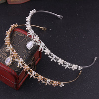 Bijoux de mariage en strass pour adultes, couronne fait à la main, couronne de luxe exquise et brillante en Zircon, perles diadème de mariée pour filles, RS226