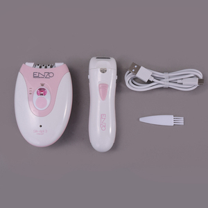 ENZO EN-0107 2 en 1 Depiladora eléctrica Mujeres Cara Razors Bikini Depilación corporal Pierna instantánea Indoloro Afeitadora recargable USB - Product Image 5