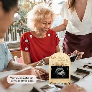 Soporte de Madera para Accesorios de Anuncio de Hitos del Bebé con Letrero de Bienvenida al Mundo, Letreros de Meses del Bebé, Tarjetas de Registro - Product Image 4