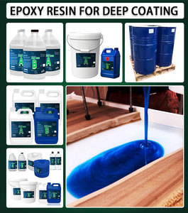 Nhựa <span class=keywords><strong>Epoxy</strong></span> A và B trong suốt như pha lê, bóng cao cấp, không bong bóng, dùng cho mặt bàn, bàn sông, nghệ thuật gỗ - Product Image 3