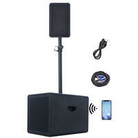 Altavoz PA Profesional de Audio de 600W con Subwoofer Activo de 12", Caja de Sonido de 1.1 Canales, Función DSP, Sistema de Karaoke para Fiestas, Bocina Parlante