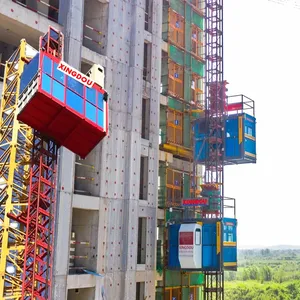 CE approved building mounted builders Lift materials elevator construction lift passenger hoist