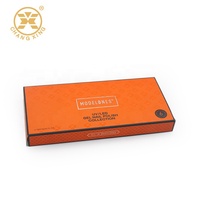 Boîte d'emballage pour portefeuille e-commerce personnalisée CMYK, en carton à rabat, avec attaches, vide, recyclable, OEM, vente en gros