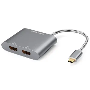 Adaptador USB 3.1 Tipo C para HDMI Dual 4K Adaptador Tipo-c dual hdmi