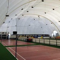 Membrana Arquitectónica de PVC Moderna, Resistente a la Intemperie, Impermeable y Retardante de Llama para Almacenamiento Industrial, Edificios Inflables y Fábricas