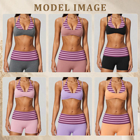 Soutien-gorge de sport 2-en-1 personnalisé pour femme avec logo, fines bretelles réglables, doux comme du beurre, extensible, élégant et sculptant pour le yoga et l'entraînement