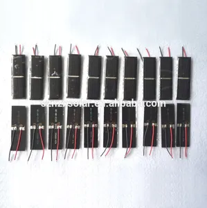 0.5V 250mA Epoxy Resin Mini Solar Panel 65x20mm with cable for DIY