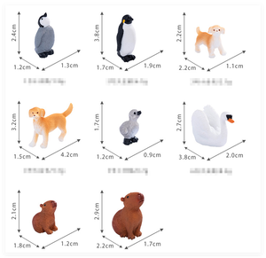 סיטונאי גן שרף גן מיניאטורי כלב פינגווין kapybara bara ban משק ריאליסטי צעצוע חיות בר 3D ילדים לשחק דמות יער דמות יער - Product Image 2