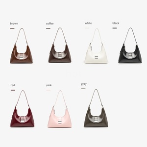 Borsa a Spalla Donna <span class=keywords><strong>Lusso</strong></span> Retrò 2026, Borsa Hobo Vintage in Pelle PU Tinta Unita, Borsa Sottospalla Minimalista da Donna - Product Image 2
