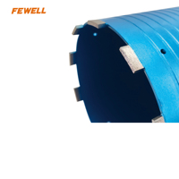 Foret diamanté à segment Arix soudé au laser, longueur 202 mm, filetage 450 mm 1-1/4UNC, pour la découpe humide de béton armé