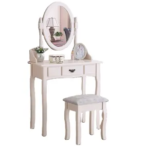 卧室家具 MDF 梳妆台化妆桌与镜子