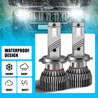 Phare antibrouillard LED bicolore bleu glace M6 130W en gros 12V 24V H1 H3 H7 H8 H9 H11 H16 HB3 9005 HB4 9006 double tube en cuivre Canbus