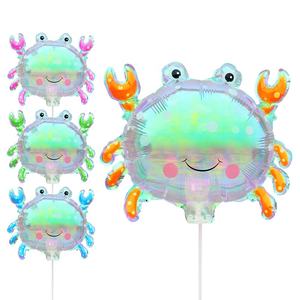 Clip de globo de película de aluminio de cangrejo transparente al por mayor juguete colorido para niños para fiestas de cumpleaños decoraciones de Año Nuevo - Product Image 1