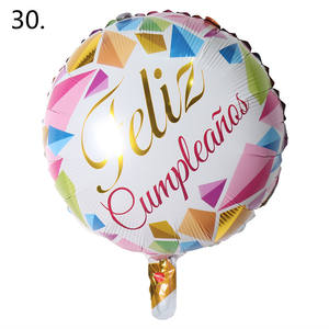 Venta al por mayor película de aluminio Mylar 18 pulgadas globos de papel de aluminio Feliz cumpleaños Globos papel de aluminio helio decoración de fiesta globo - Product Image 4