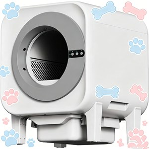 65L Inner Space Smart Litter <b>Box</b> Katzentoilette ABS Material Intelligent Working Mode Durable Comfortable For Indoor Pet <b>Cats</b> Us - Product Image 1