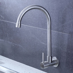 <span class=keywords><strong>Robinet</strong></span> de <span class=keywords><strong>cuisine</strong></span> monocommande en acier inoxydable 304 brossé pour évier, usage domestique, lavage de vaisselle et légumes - Product Image 3