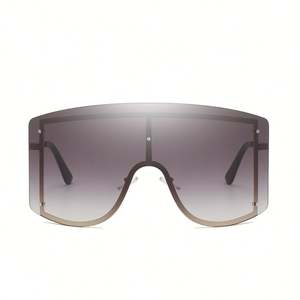 Gafas de Sol Grandes de Moda con Logotipo Personalizado para Hombre y Mujer, Gafas de Sol Extra Grandes de una Pieza para Mujer - Product Image 3