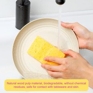 Éponges en cellulose compressées réutilisables et compostables, sans rayures, avec des propriétés de décontamination - Product Image 5