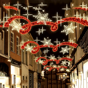 Christmas Street Spanning <b>Light</b> for Urban Avenue Shopping District and Holiday Night Scene Display - Product Image 1