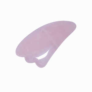 Mini grattoir Gua Sha en quartz rose, outil de massage facial en pierre naturelle pour la beauté et le SPA - Product Image 4