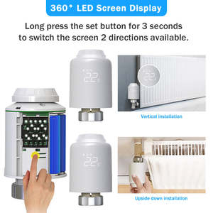 TYSH Tuya Wifi Zigbee Thermostat <span class=keywords><strong>de</strong></span> radiateur intelligent, vanne <span class=keywords><strong>de</strong></span> régulation <span class=keywords><strong>de</strong></span> température, contrôleur TRV compatible avec Google Home et Alexa - Product Image 5