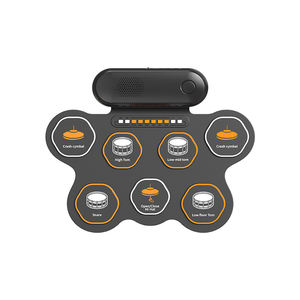 Mini tambor flexible de perlas de percusión de silicona suave, batería de instrumentos musicales, tambor enrollable - Product Image 1