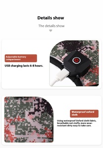 USB充電器と簡単に調整できるバックル付きLED安全犬用ハーネスナイトウォーク用高視認性 - Product Image 4